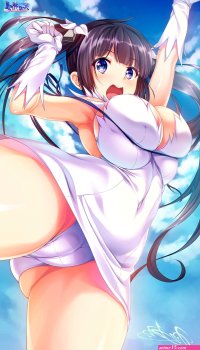 Landlock X: hestia anime danmachi breasts cameltoe goddess