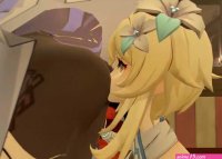Anime girl face farting