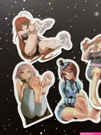 Lot Of 4 Manga Anime Waifu Feet Foot Fetish Redheaded Women Sexy Vinyl Stickers
