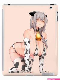 Oppa huge boobs anime cow girl iPad Case Skin by Lewdities