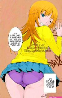 tagme orange hair panties purple panties teasing underwear upskirt