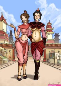 avatar-the-last-airbender-ty-lee-and-azula-8217-s-beach-fun comic image 04