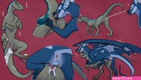 Feral dinosaur porn comic