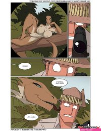Porn comics Clever girl Erotic comic dinosaur attacked a
