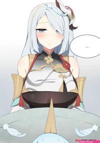 Porn comics Shenhe. poyeop. Genshin Impact Erotic comic with a big