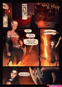 Porn comic Hella Trap. Chapter 1. InCase. Sex comic brunette knelt in
