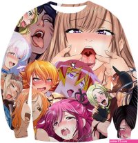 Ahegao Sweater Hot Anime Face 2021