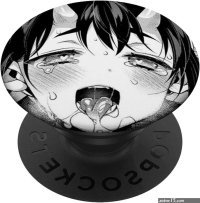 : Cute Demon Anime Ahegao Girl Hentai Ecchi Otaku Waifu Manga PopSockets PopGrip: Swappable Grip for Phones Tablets PopSockets Standard PopGrip : Cell Phones Accessories