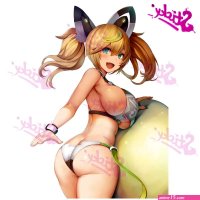 STICKY Sexy Ass Anime Girl Car Stickers for Bicycle Motorcycle Accessories Laptop Helmet Trunk Wall Stickers
