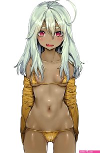 Landlock on X: anime original ecchi bikini cameltoe cute