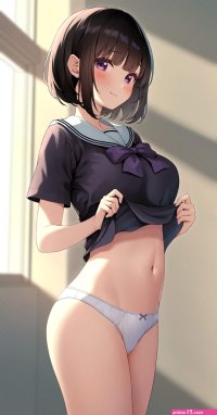 karutamo inoue yurina cameltoe pantsu seifuku shirt lift