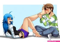 Enjoying Erias feet by Cyborg-Steve -- Fur Affinity dot net