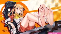 Download Foot Sole Of Gamer Anime Girl Wallpaper
