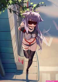 qaq baiguang jessica arknights jessica the liberated arknights arknights absurdres highres 1girl alternate costume animal ears arms behind back ball gag bdsm black choker black panties black shirt black thighhighs blindfold blunt
