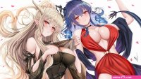 Anime girls digital art arknights big nipple bulge Playmat Gaming Mat Desk