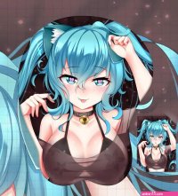 Original Design Hatsune Miku Boobs Mouse Pad Vocaloid 3D Oppai Breast Anime Mouse Pad