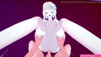Cute anime girl Lumine has sex from first person POV. Genshin Impact video game porn.