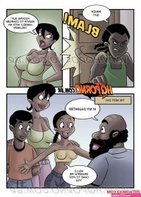 Porn comic Familia Black. Parte 3. Animando o vovo. HQporno Erotic comic grandpa. The granddaughter