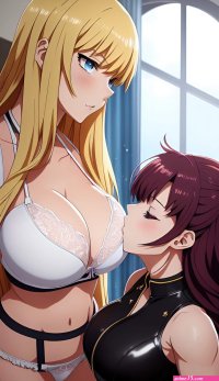 Muscle anime girl kissing giant boobs by strikethere on DeviantArt