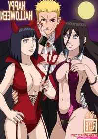 Porn comic Happy Halloween. Naruto Sex comic hot brunette beauties