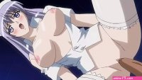 Anime barmaid love having sex with food and weird insertions