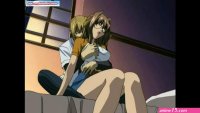 Anime couple having sex moments featuring fucking and dick stroking