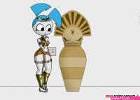 Porn comic My Life as a teenage robot. Erotic comic of a cartoon