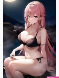 naked anime girl with pink hair Art Board Print for Sale by ANIBLA