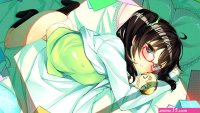 Wallpaper : illustration anime girls short hair brunette glasses looking at viewer in bed smiling cartoon no bra panties comics underwear mangaka 1920x1080