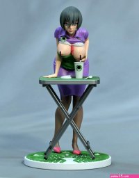 NSFW 3D Printed Miniature : Anime Girl Coffe Nude Resin Statue
