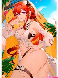 Hot Surtr Arknights Sexy Lewd Boobs Tits Butt Ass Booty Thicc Anime Hentai Dragon Girl Postcard for Sale by Pink Petals
