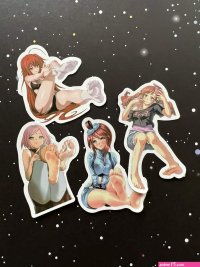 Lot Of 4 Manga Anime Waifu Feet Foot Fetish Redheaded Women Sexy Vinyl Stickers
