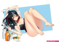 Sexy Anime Girl Poster picture metal print paint by Barinoff