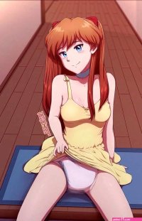 Anime diaper girl wets her diaper