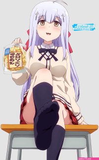 Dropout Gabriel DropOut nao Tomori bunches render Anime canities blue Hair Buttocks red Hair toe