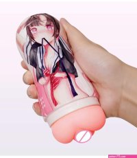 16cm Sex Toys for Men Anime Penis Pump Realistic Vagina Mouth Real Pussy Cock Enlargement Male Masturbator Machine Adult Erotic
