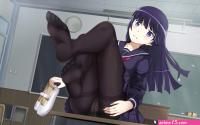 Wallpaper : anime girls school uniform black pantyhose comics Gokou Ruri clothing pantsu shot feet worship costume screenshot mangaka 1920x1200