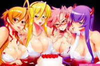 High School Of The Dead Sexy Girl Huge Boobs Anime Poster
