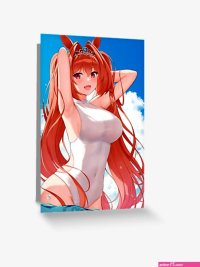 Hot Daiwa Scarlet Swimsuit Uma Musume Sexy Lewd Boobs Tits Busty Hentai Anime Girl Greeting Card for Sale by Pink Petals