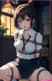 Anime girl tied up
