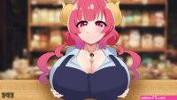 Between Ilulus giant breasts