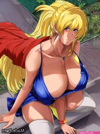 Porn image of 20 anime woman gigantic boobs saggy tits created by AI