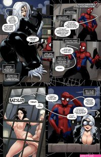 Porn comics The Nuptials. Spider-Man. Erotic comic party suit was