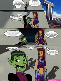 Starfires Shared Shower Porn comic Cartoon porn comics Rule 34 comic