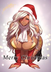 Wallpaper : anime girls big boobs Santa hats long hair 1457x2064