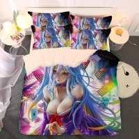 Sexy Anime Game Duvet Cover Adult Teen Boy Bedding Set Cartoon Nude Girl 3D Print Quilt Cover Queen King Size Comforter Set 3 Piece Double Pillowcase The Comfy Bedding Sets :.au: