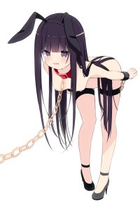 usagimiko animal ears bondage bunny ears garter heels naked nipples