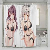 Anime Nude Woman Sexy Artistic Charming Breasts Shower Curtain Attractive Breasts Girls Anime Sexy Naked Woman Bath Curtains for Bathroom Polyester Waterproof Fabric 60 x 71 cm Set of 10 Hooks :