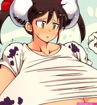 big boob mom milk cartoon