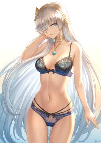 Sexy girls of anime posing in hot lingerie and stockings